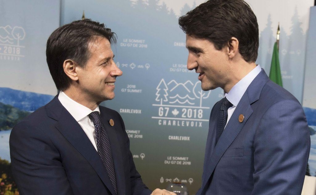 Il premier e il presidente canadese Justin Trudeau