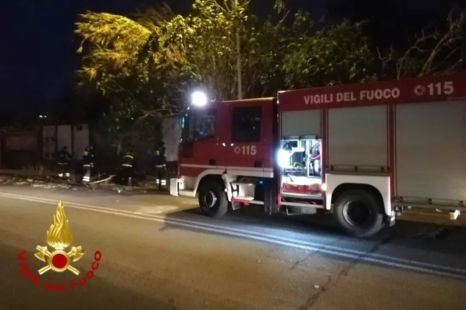 Il ramo in via Dei Valenzani (foto vigili del fuoco)