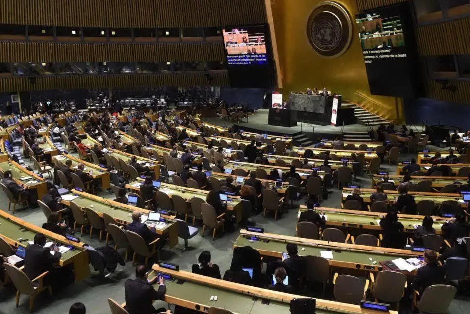 L'Assemblea Generale delle Nazioni Unite (Ansa)