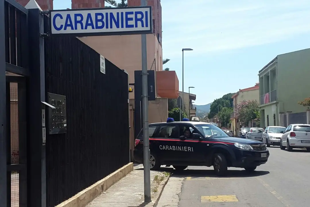 La caserma dei carabinieri a Capoterra