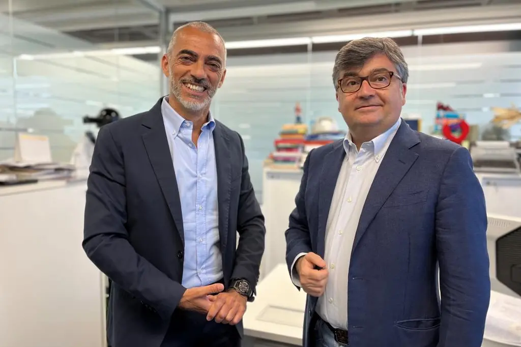 Emanuele Dessì, direttore de L'Unione Sarda, con Giovanni Paolo Fontana (L'Unione Sarda)