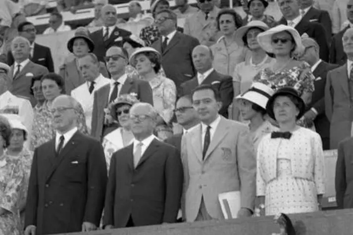 Roma, la cerimonia di inaugurazione delle Olimpiadi del 1960.