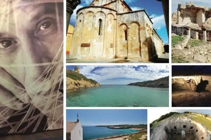 Il collage con le preziosità di Porto Torres che accompagna l'Expo