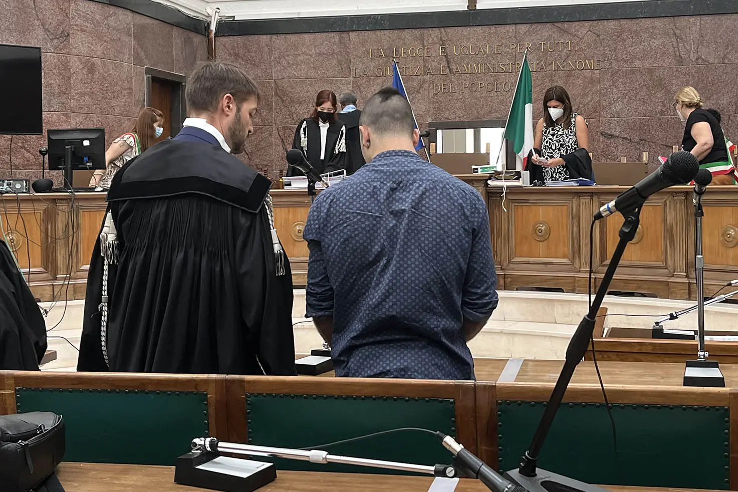 Un'udienza del processo a Sassari (L'Unione Sarda - Calvi)