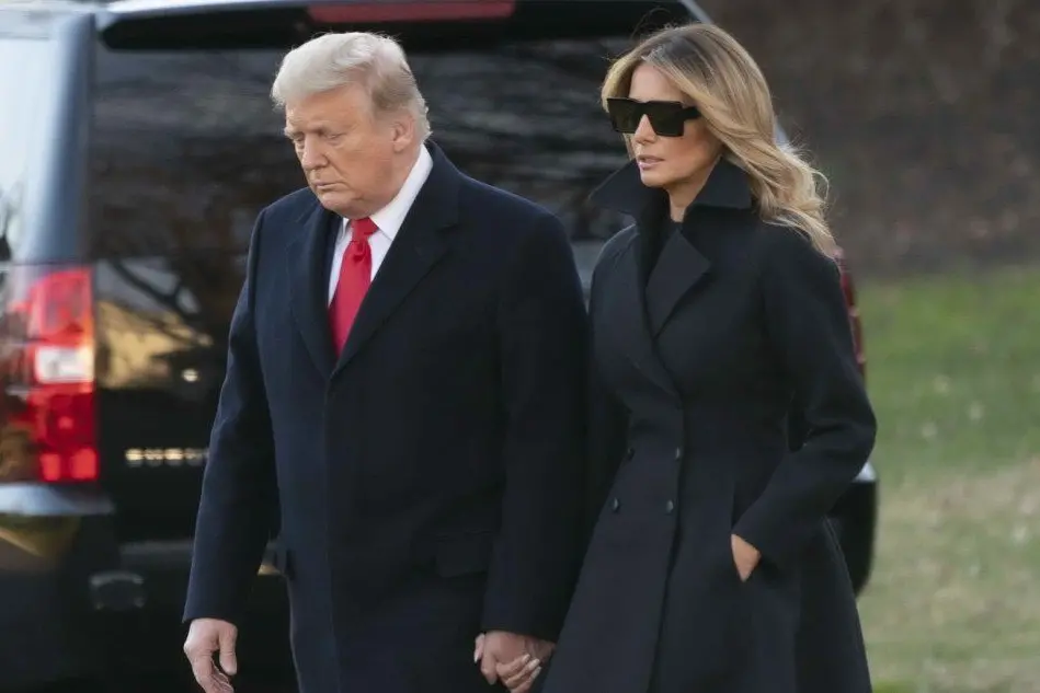 Donald Trump con la moglie Melania (Ansa - Kleponis)