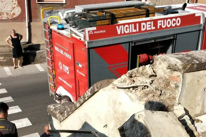 Il crollo (foto concessa)