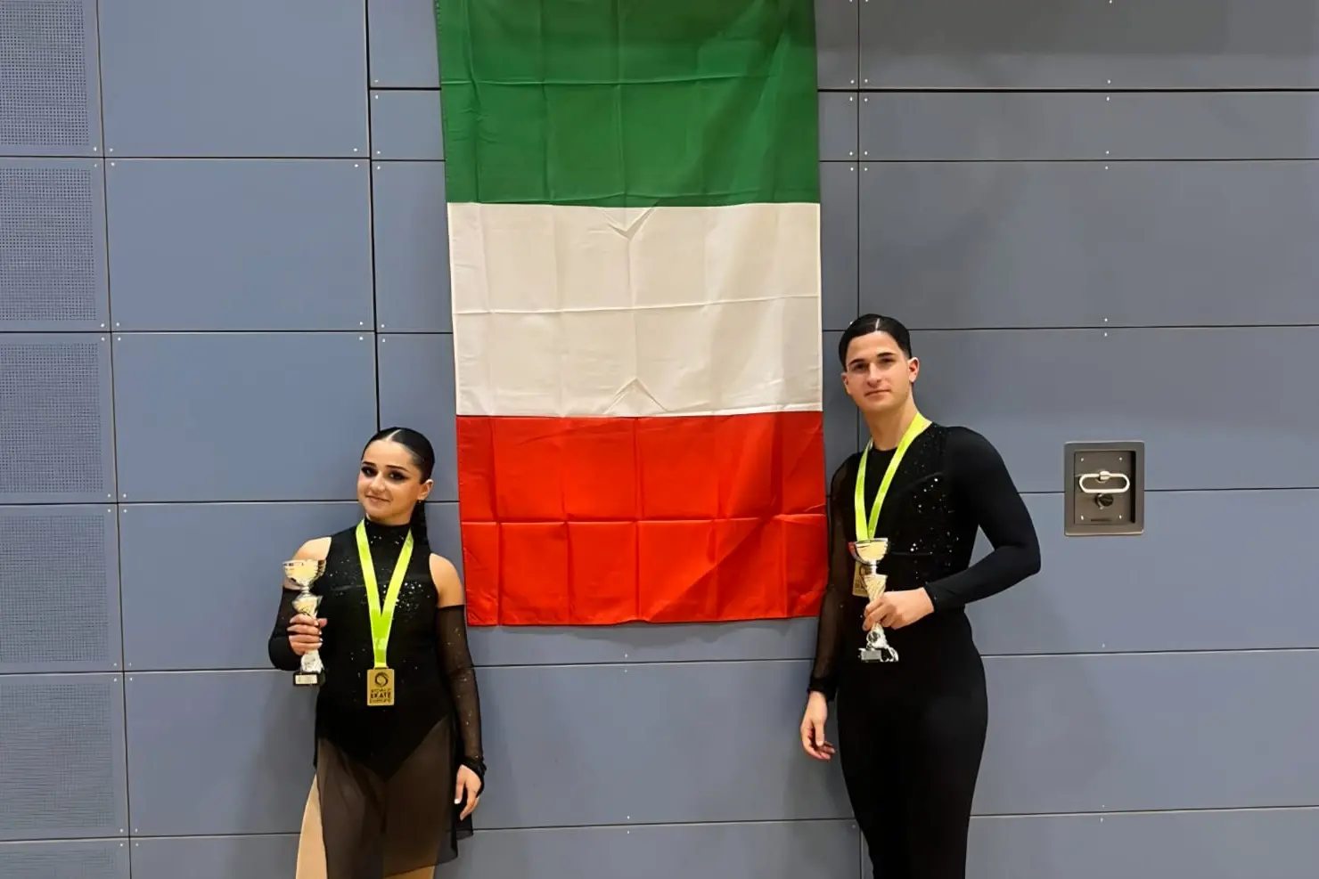 La coppia sarda composta da Davide Timpanari e Giorgia Buffolin che ha conquistato la Coppa Europa 2006 nella disciplina Coppia Danza Juniores (foto concessa)