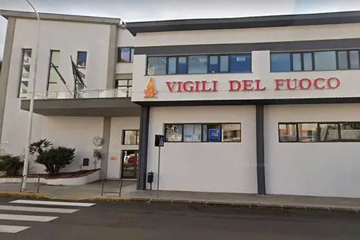 La caserma del 115 a Sassari (Foto Floris)