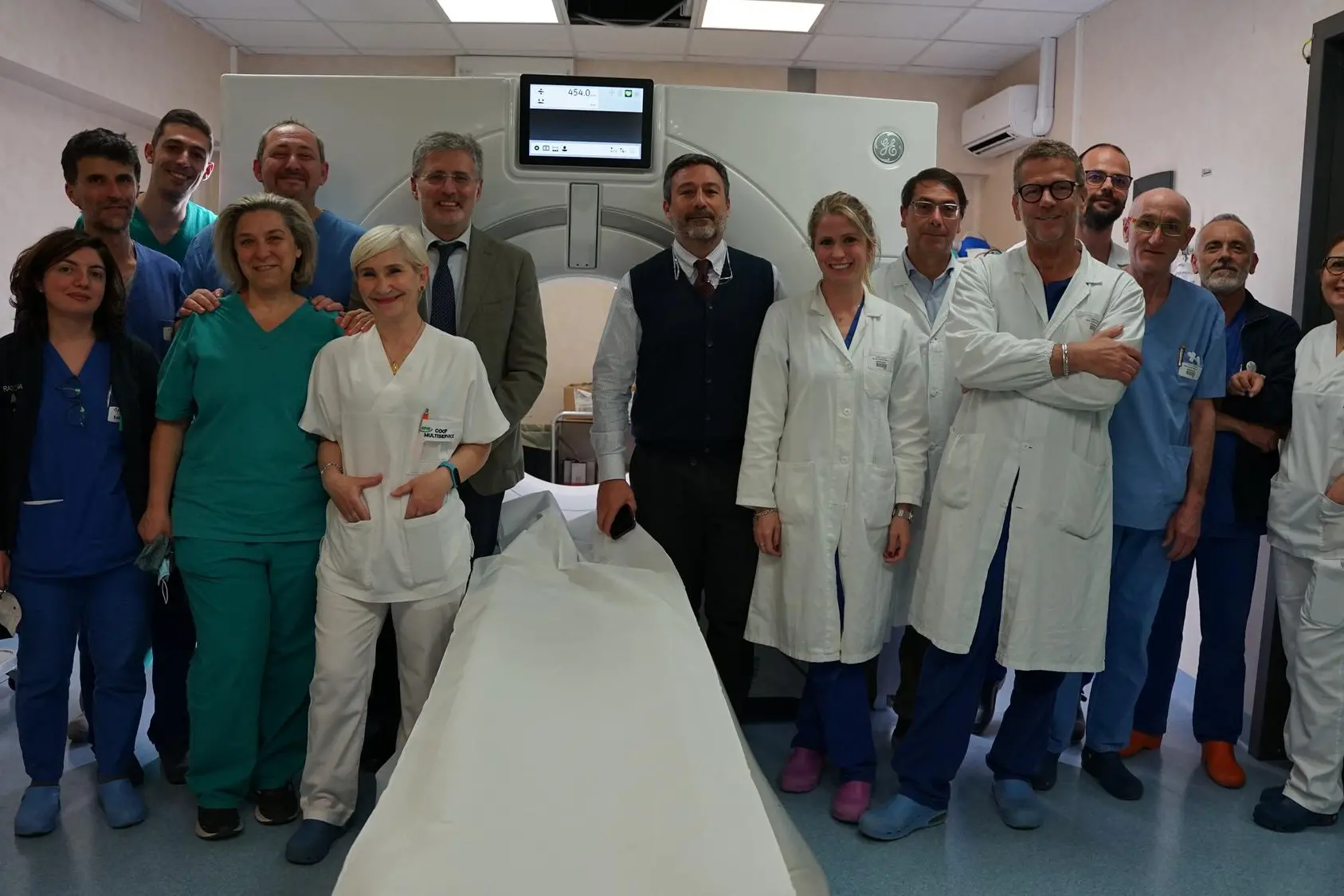 L'équipe di Radiologia a Sassari (archivio L'Unione Sarda)
