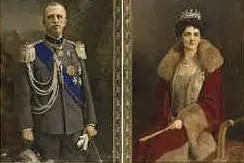 Il Re Vittorio Emanuele III e la Regina Elena in un ritratto