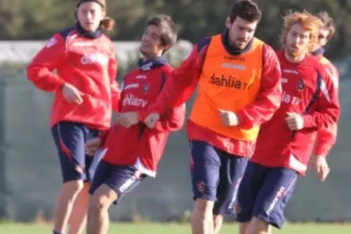 L'allenamento del Cagliari. Foto di Enrico Locci