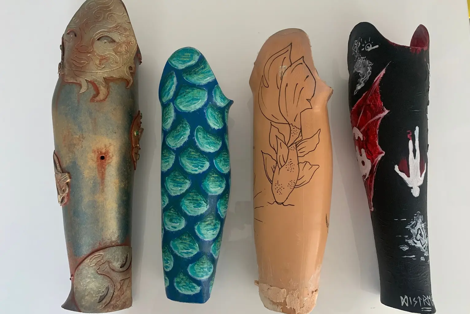 Alcune delle protesi artistiche realizzate