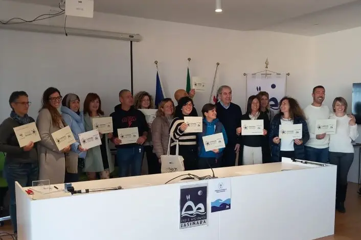 La consegna della Cets al Parco Asinara (foto Pala)