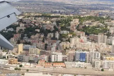 Cagliari vista dall'aereo