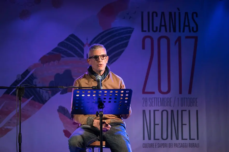 Giuseppe Culicchia al festival Licanìas di Neoneli 2017 (foto Orbana)