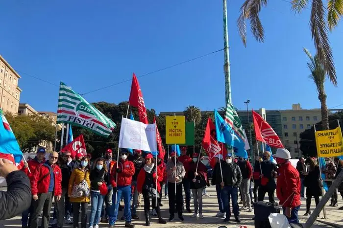 La protesta (foto Ansa)