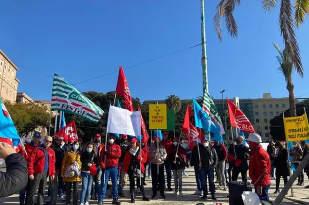 La protesta (foto Ansa)