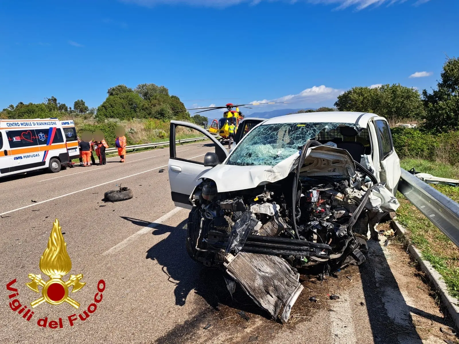 Una delle due auto coinvolte nell'incidente mortale