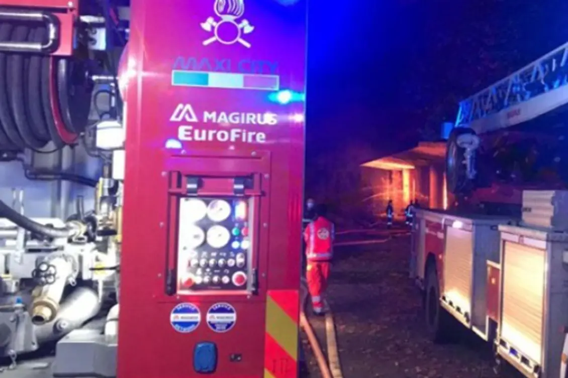 Un intervento dei vigili del fuoco