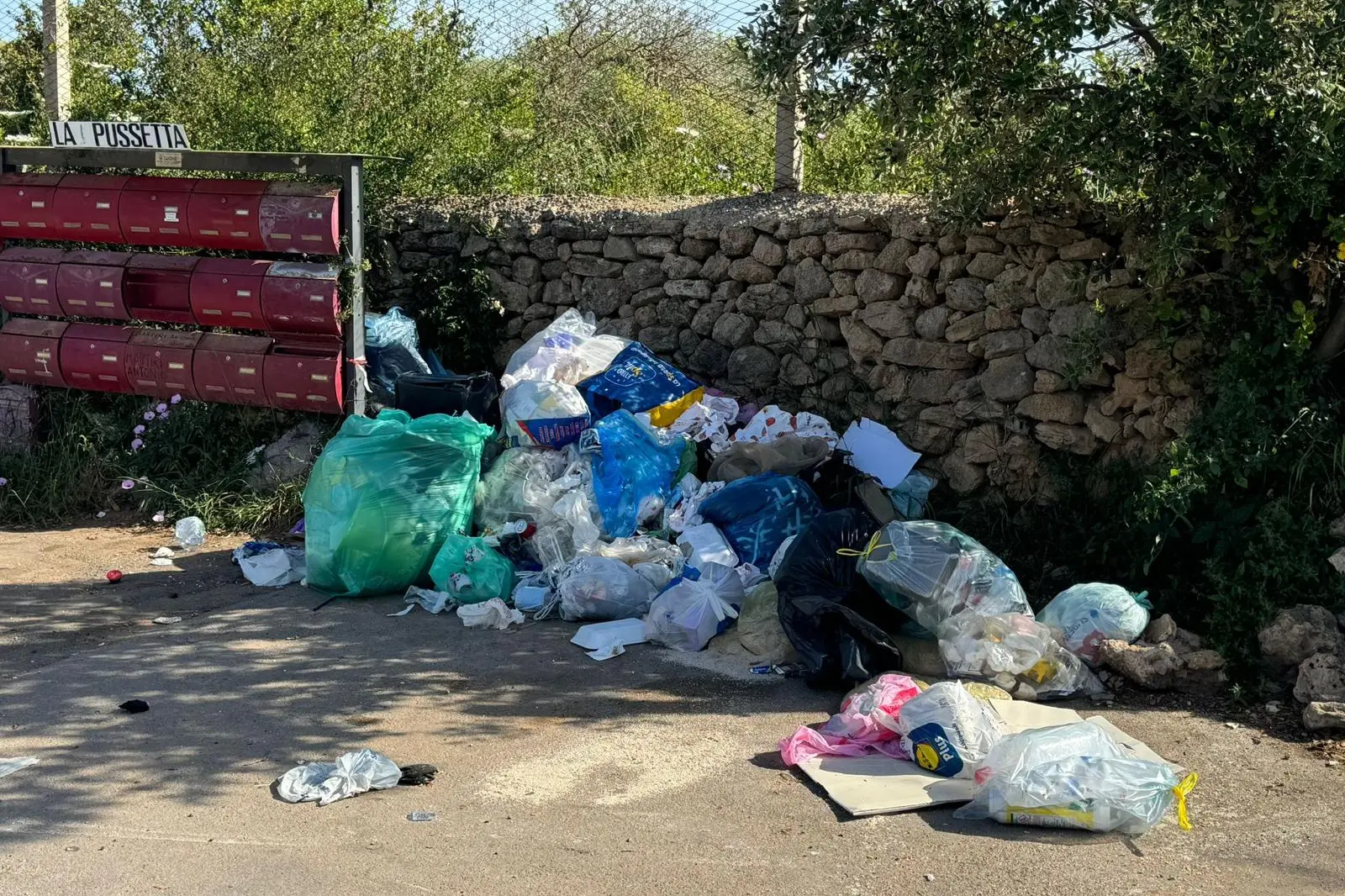 Rifiuti abbandonati nell'agro