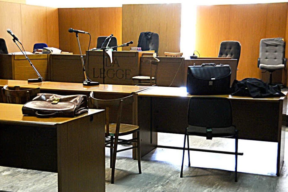Un'aula del Tribunale di Oristano