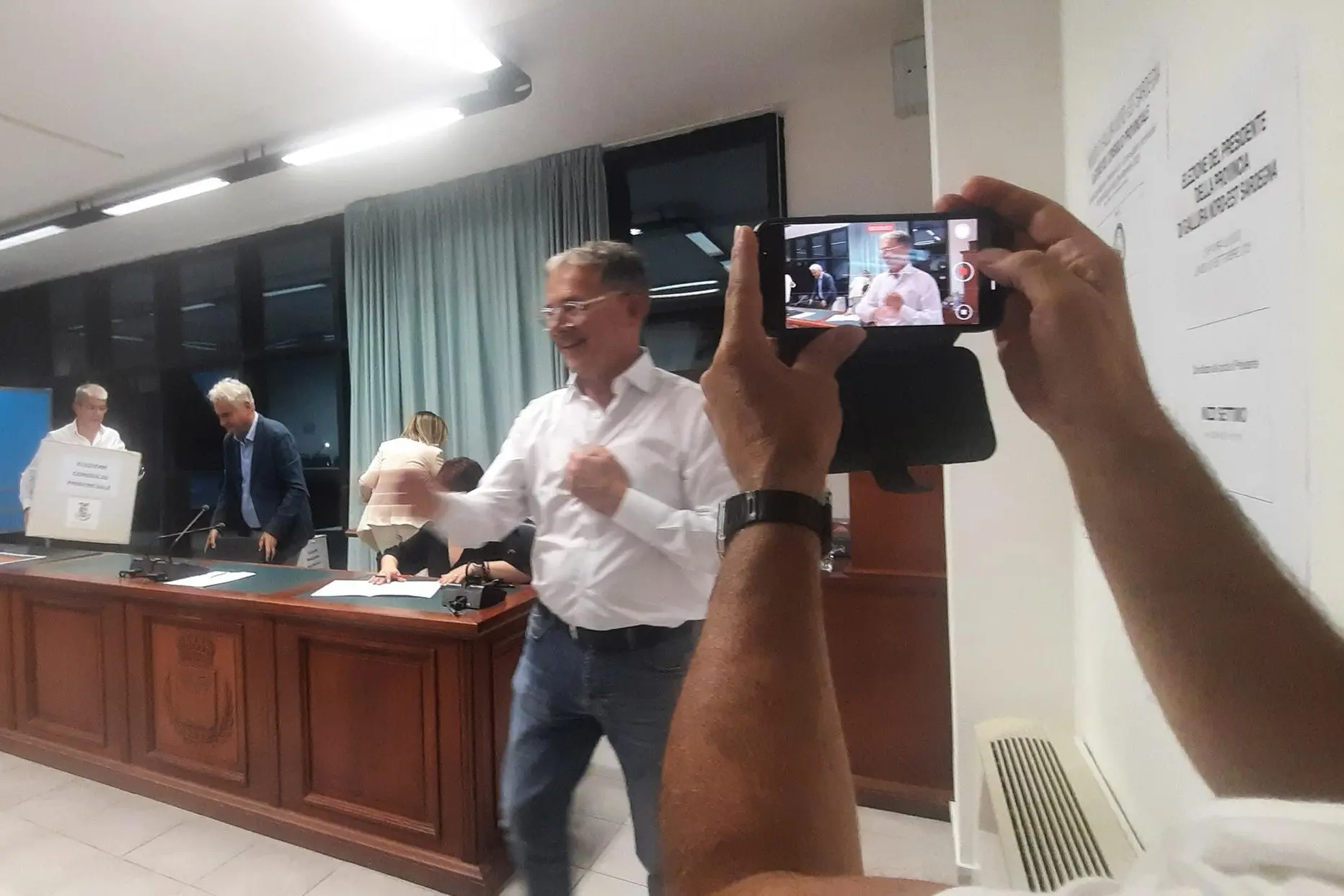 Il neoeletto presidente Settimo Nizzi (foto Careddu)