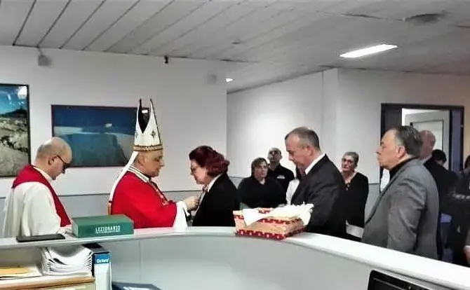 Un momento della santa messa