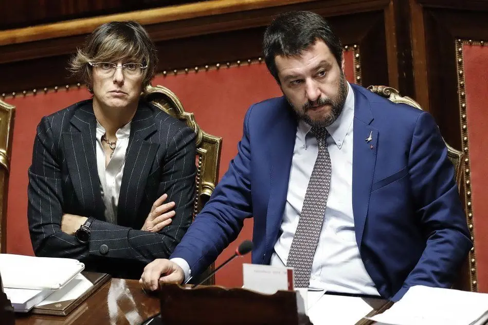 Matteo Salvini e Giulia Bongiorno (Archivio L'Unione Sarda)
