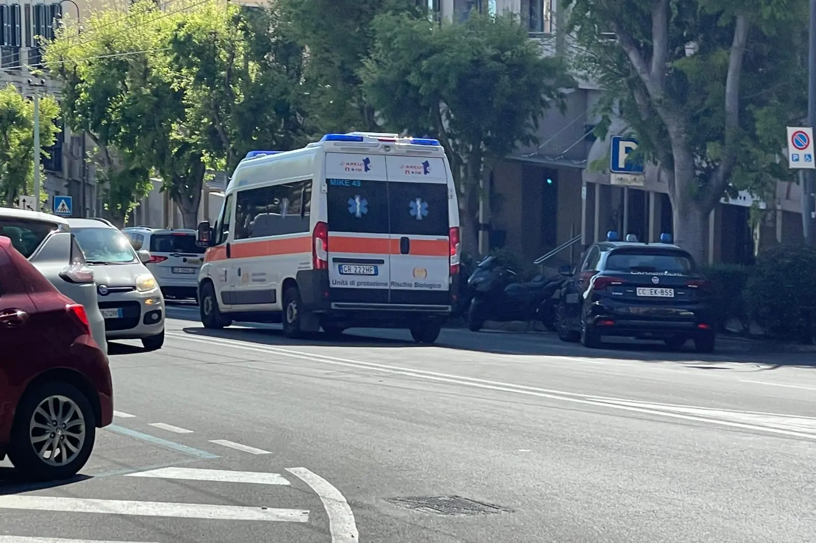 I carabinieri sul luogo dell'incidente (Foto: Riccardo Spignesi)