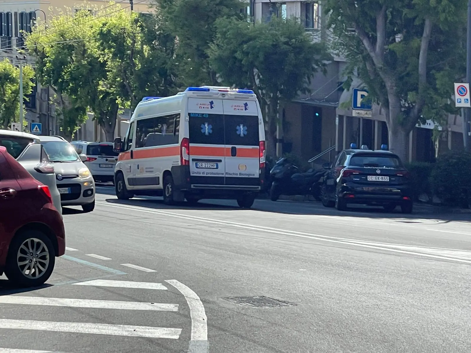 I carabinieri sul luogo dell'incidente (Foto: Riccardo Spignesi)
