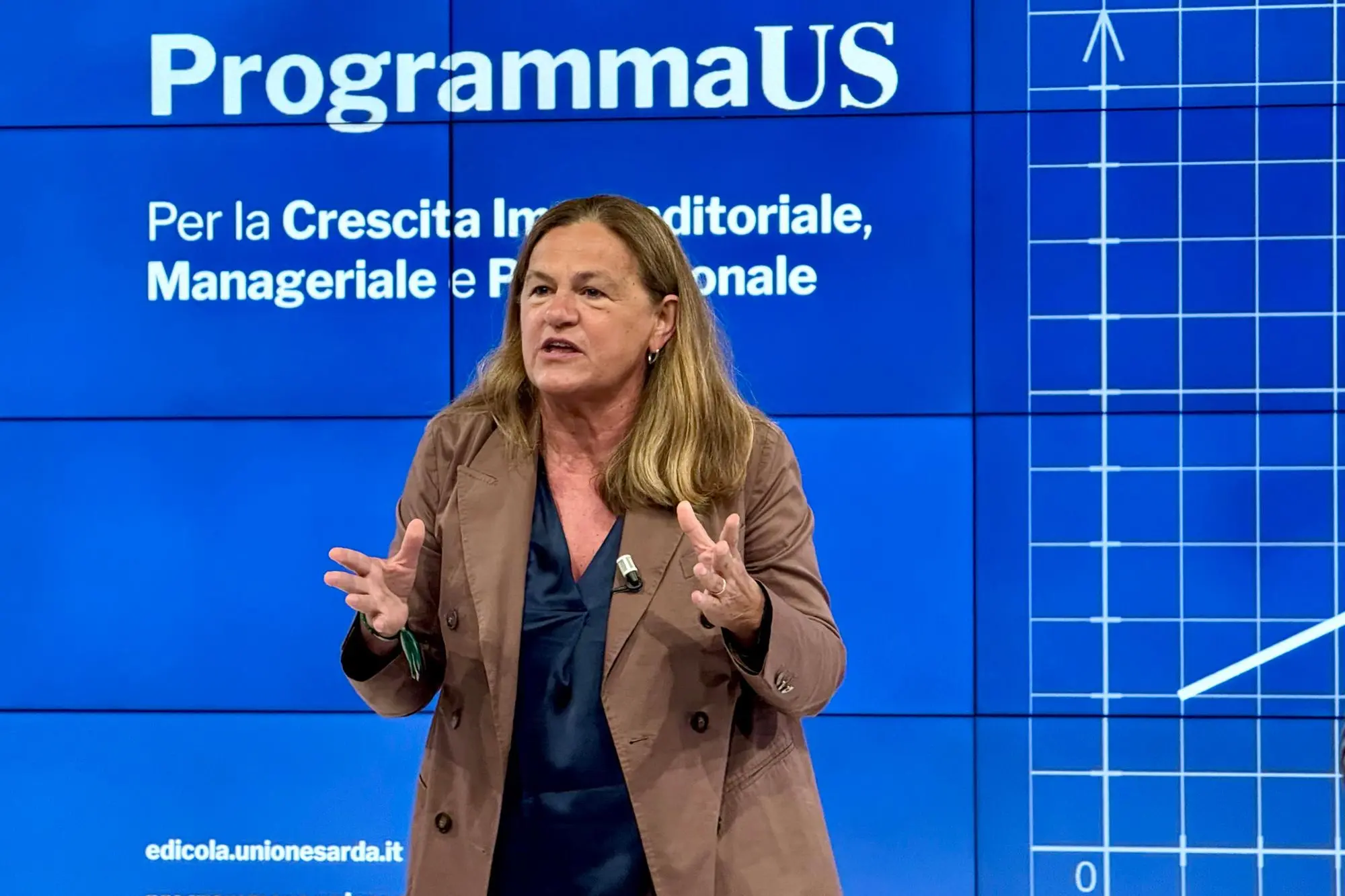Marina Puricelli alla presentazione di Programma US per la crescita imprenditoriale, manageriale e professionale (foto Max Solinas)