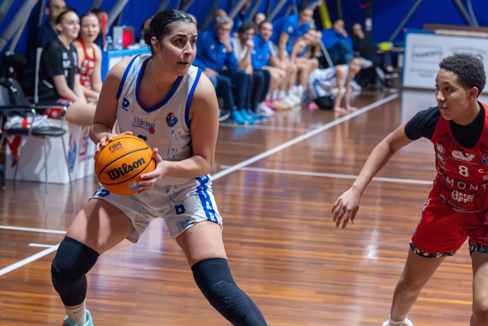 Mounia El Habbab, ala della Virtus (foto Amerigo Pani)