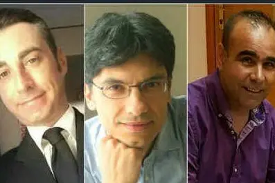 Da sinistra: Antonello Manca, Andrea Abis e Gianni Meli