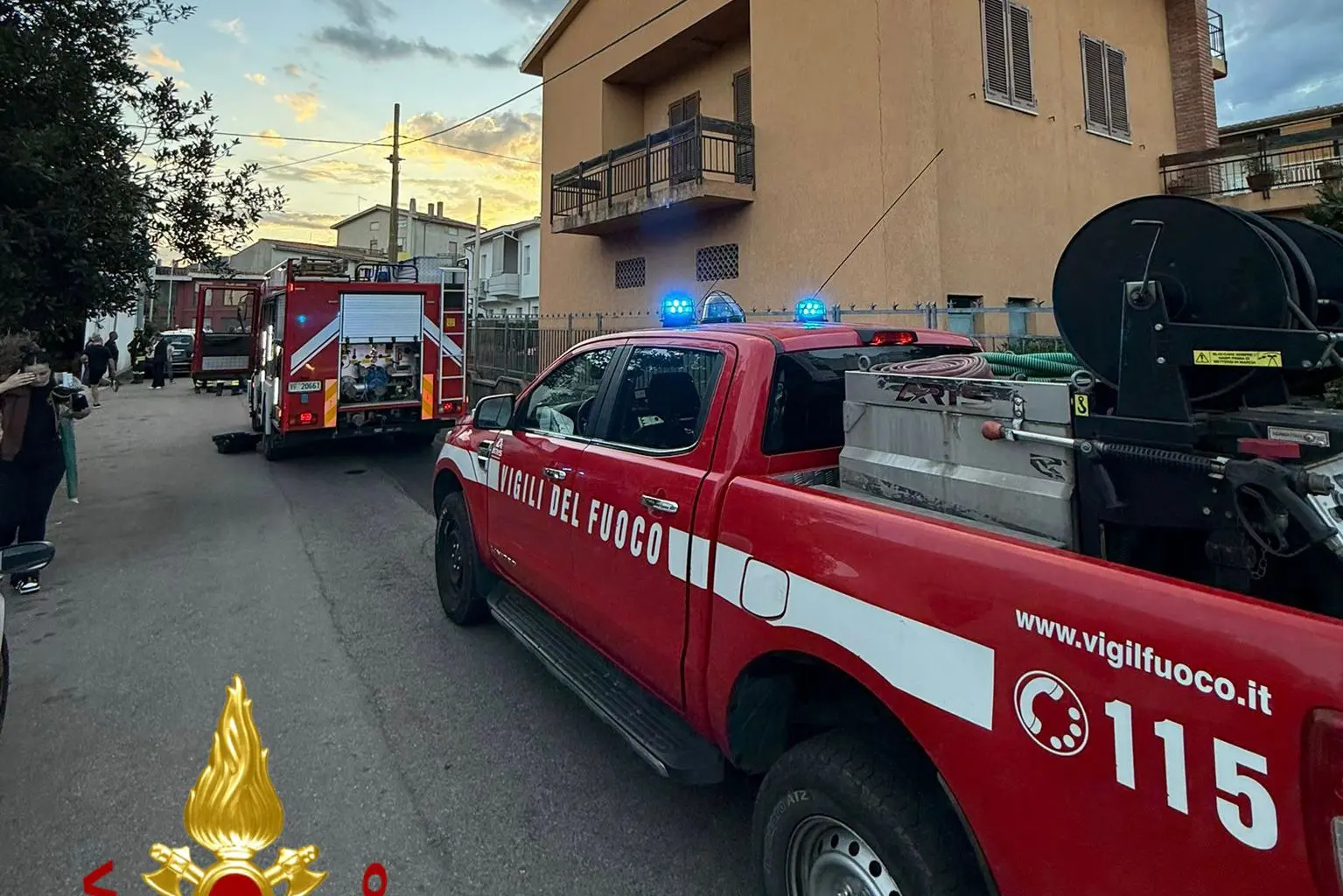L'incidente (foto Vigili del fuoco)