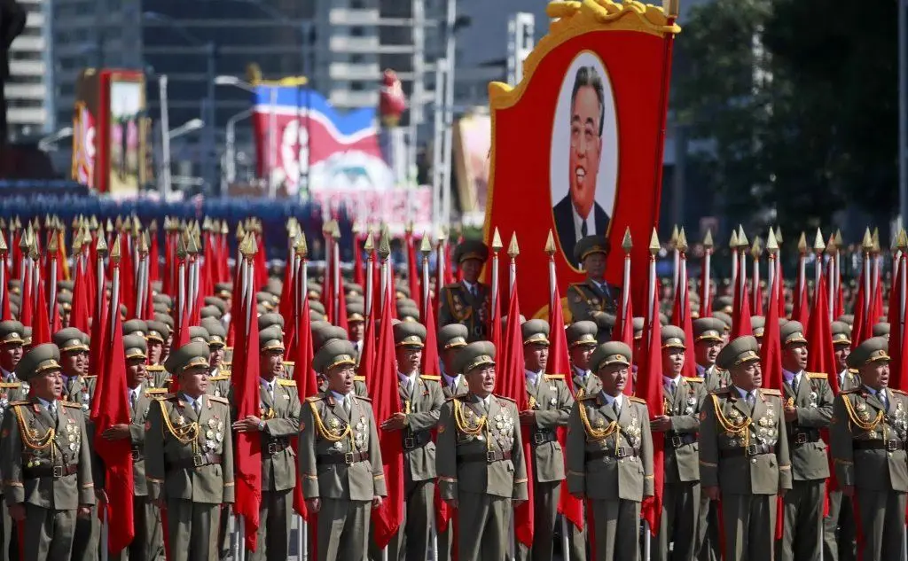 Gli onori all'immagine di Kim Il-sung