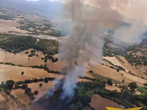 Incendio a Narcao