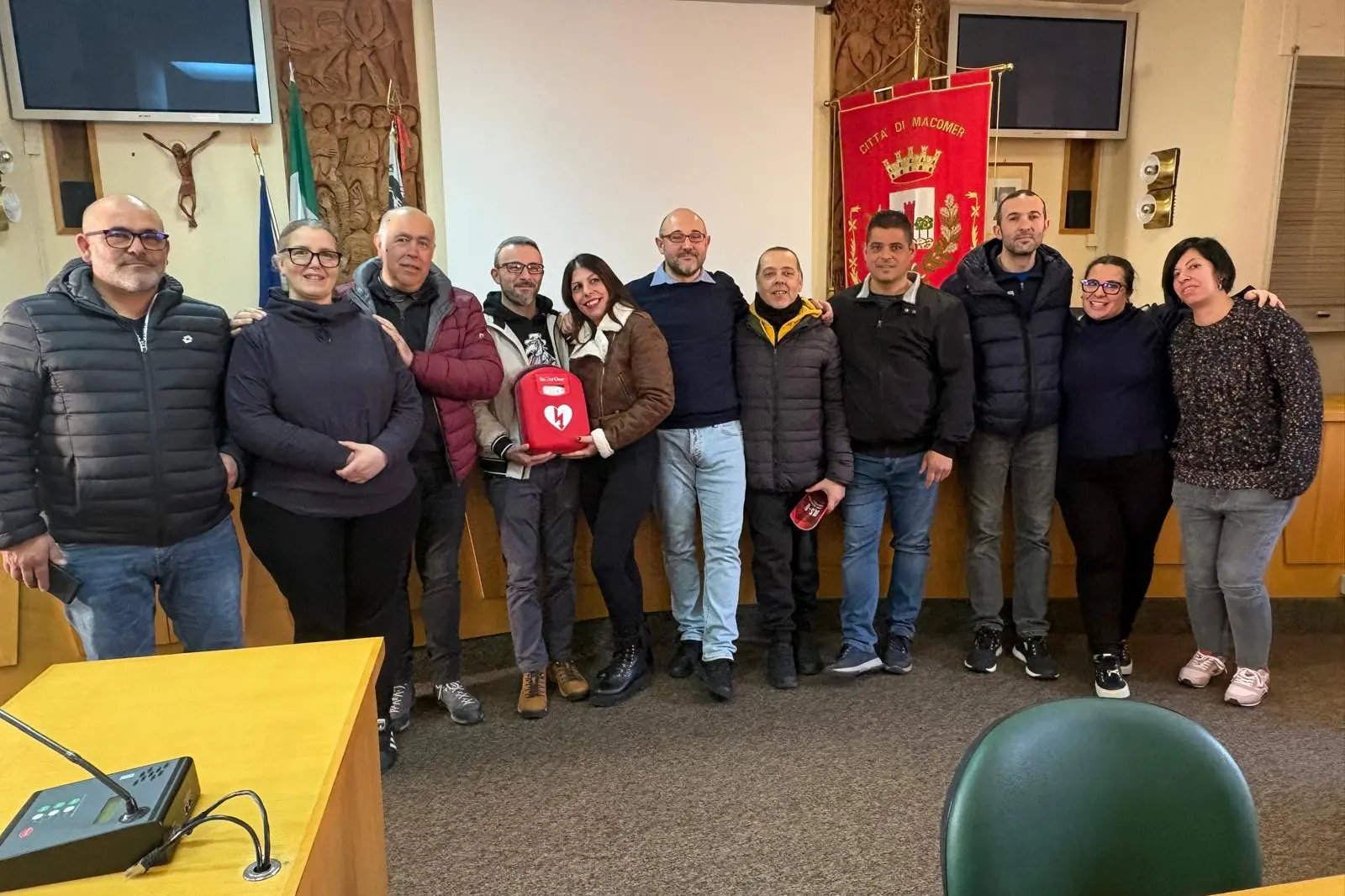 La manifestazione che si è svolta nell'aula consiliare (foto Oggianu)