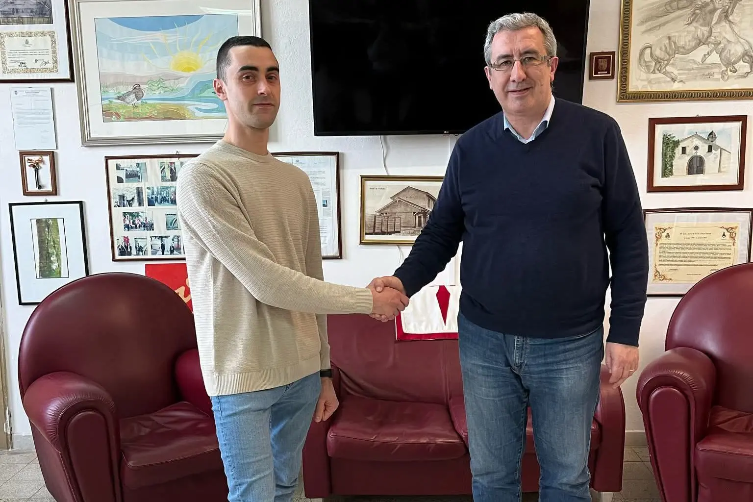 Cristian Marras con Umberto Oppus