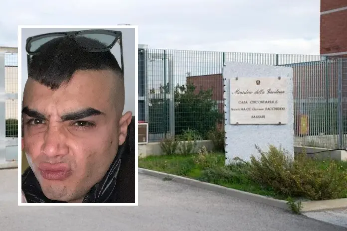 Erik Masala (nel riquadro) morto nel carcere di Bancali