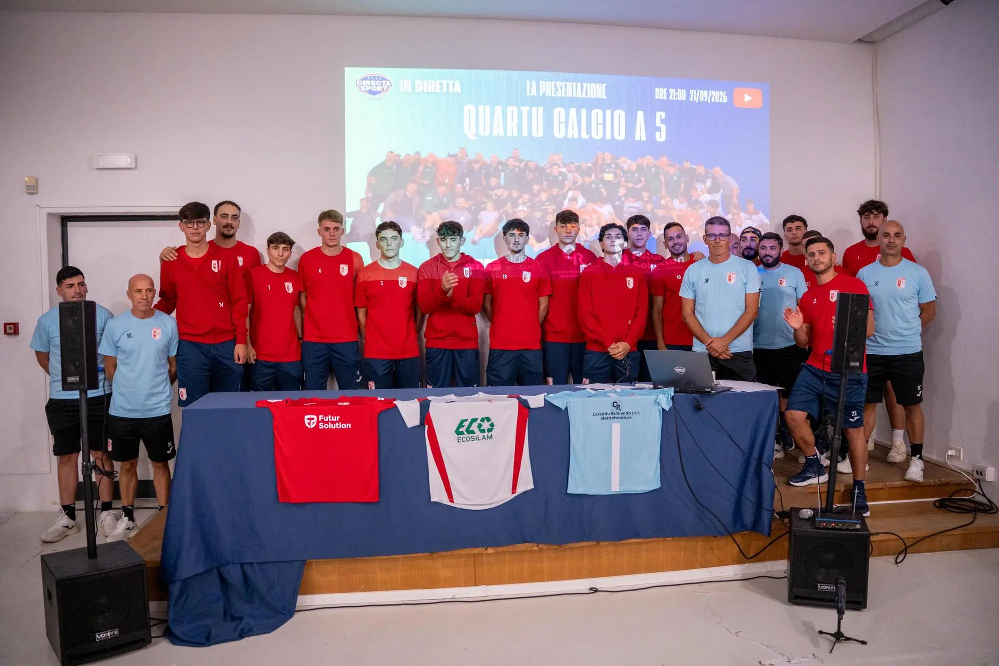 La presentazione della squadra maschile del Quartu (foto Francesco Caboni)