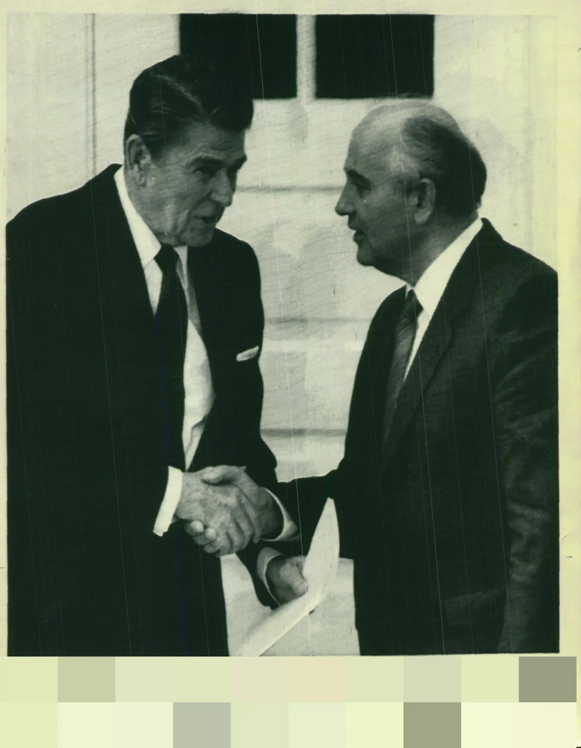 Ronald Reagan e Michail Gorbačëv in Islanda