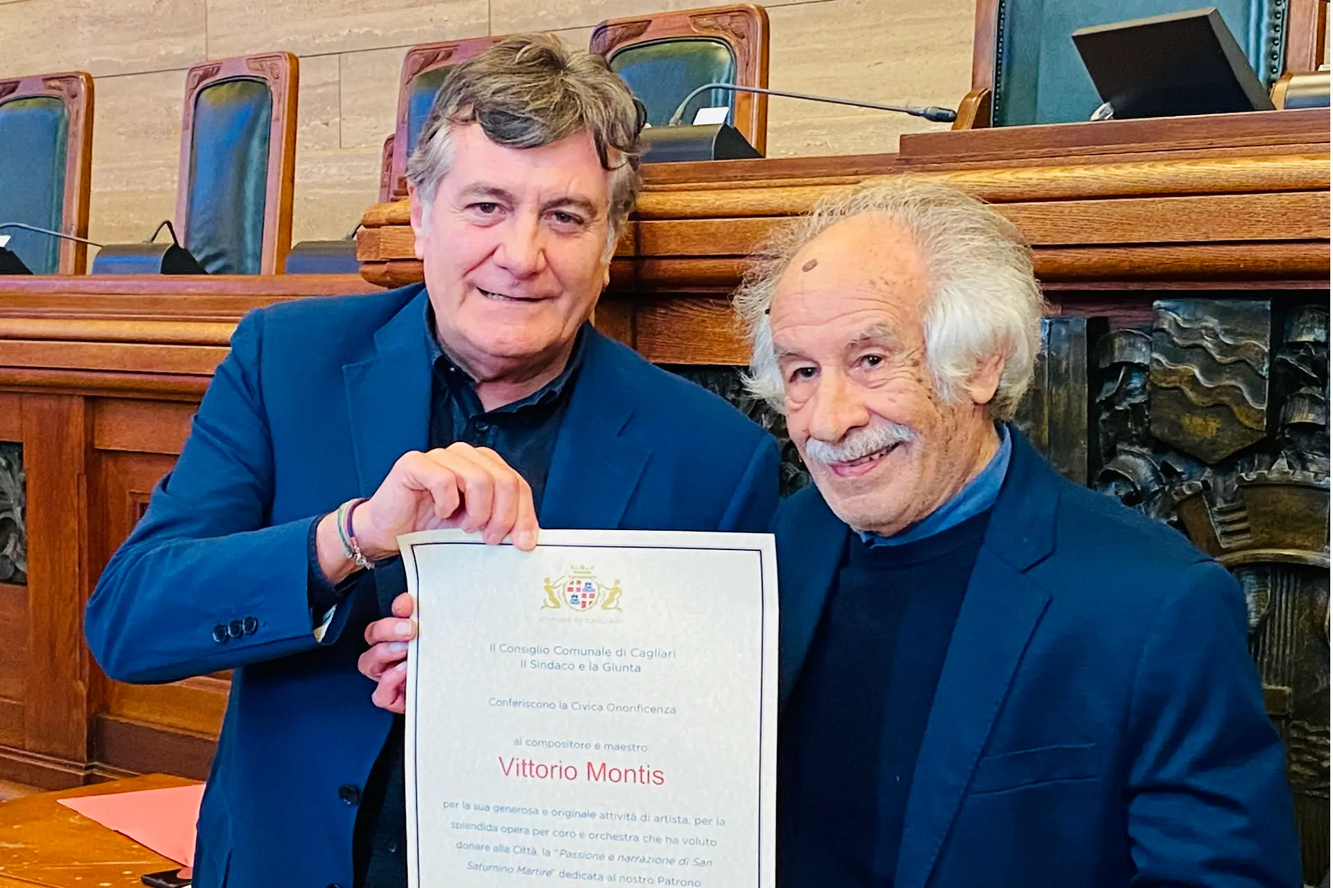 Onorificenza al Maestro Vittorio Montis