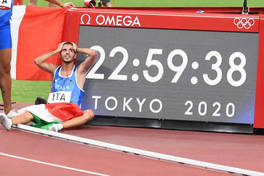 Lorenzo Patta dopo la vittoria (Ansa)