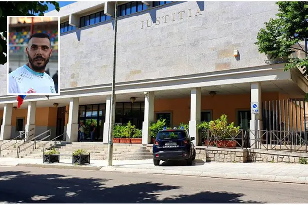 Il tribunale di Olbia e, nel riquadro, Daniele Ragatzu (Archivio L'Unione Sarda)