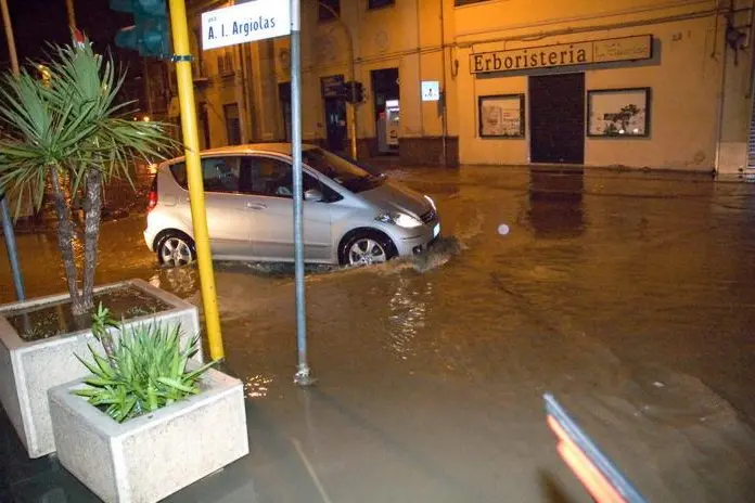 Allagamenti a Pirri in un’immagine d’archivio