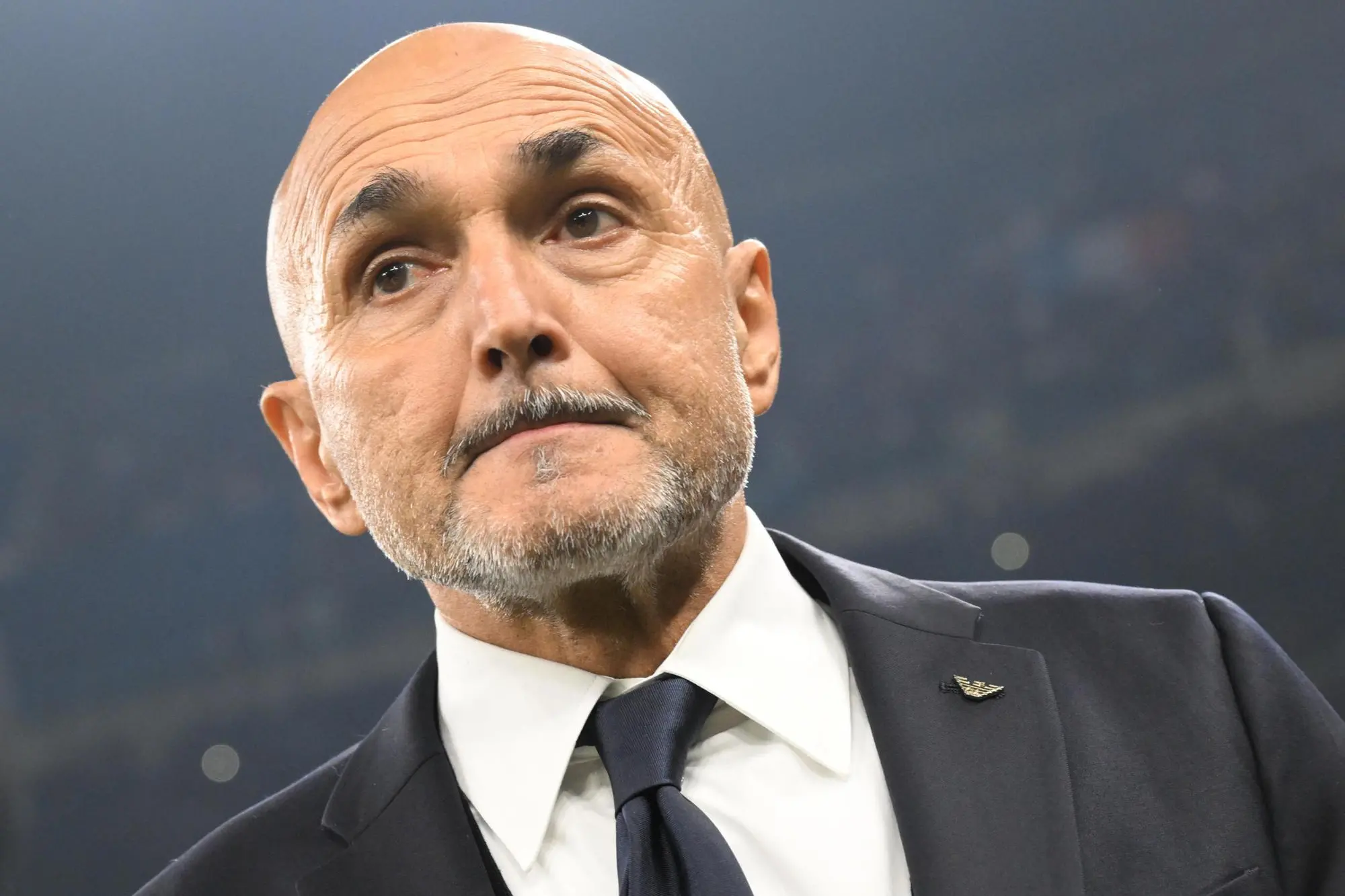 L'allenatore della Nazionale, Luciano Spalletti, ieri sera allo stadio Giuseppe Meazza nell'ultimo match della fase a gironi della Nations League con la Francia , Milano, 18 novembre 2024. ANSA/DANIEL DAL ZENNARO