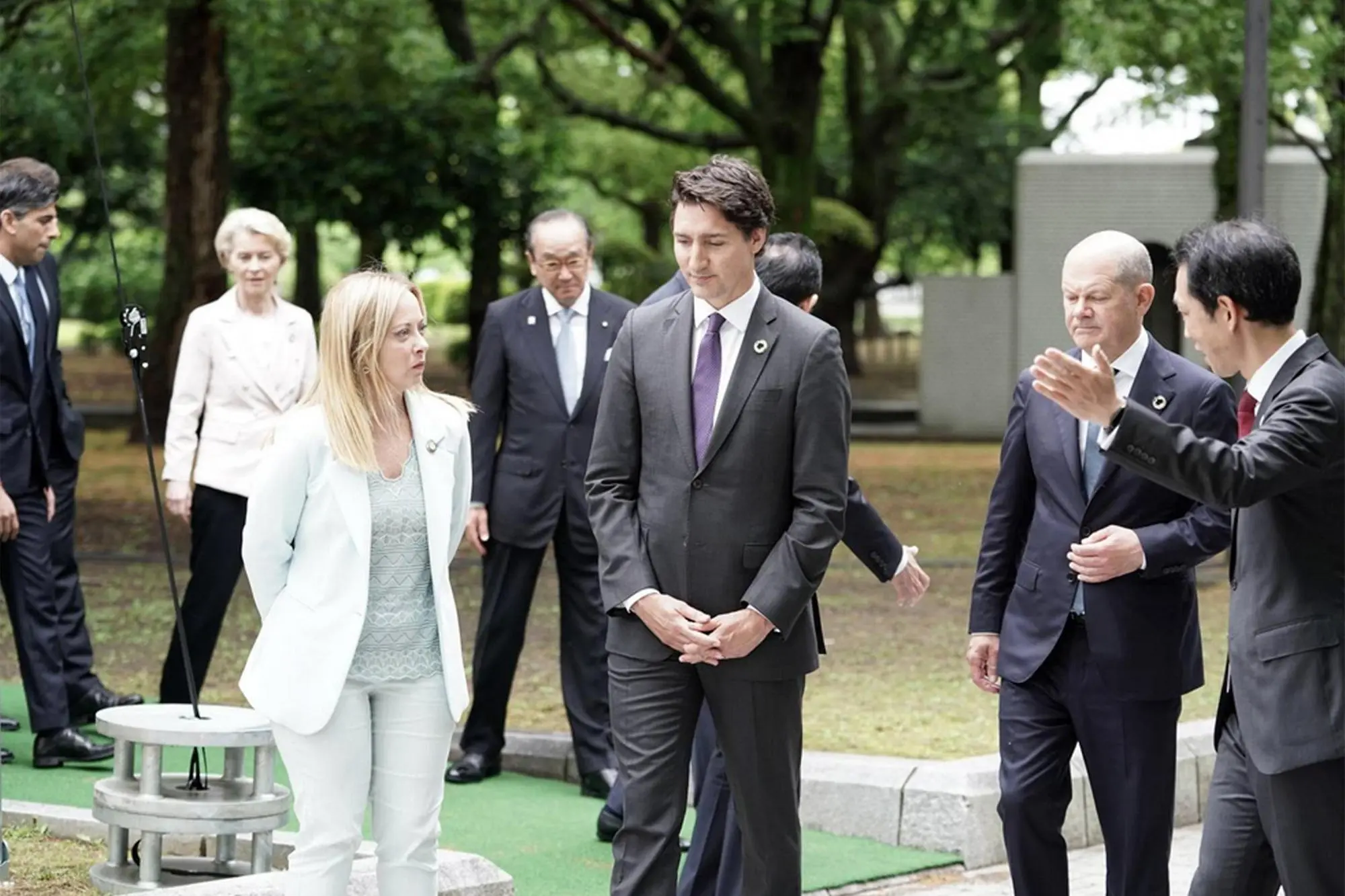 Giorgia Meloni e Justin Trudeau (Ansa)