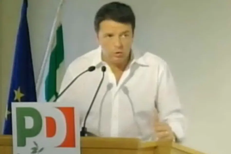 L'intervento di Matteo Renzi alla direzione del Pd (foto dalla diretta di youdem.tv)