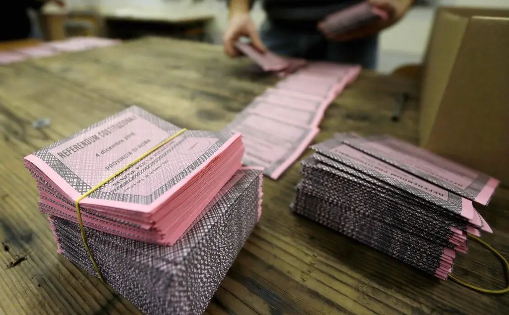 Le schede per il voto