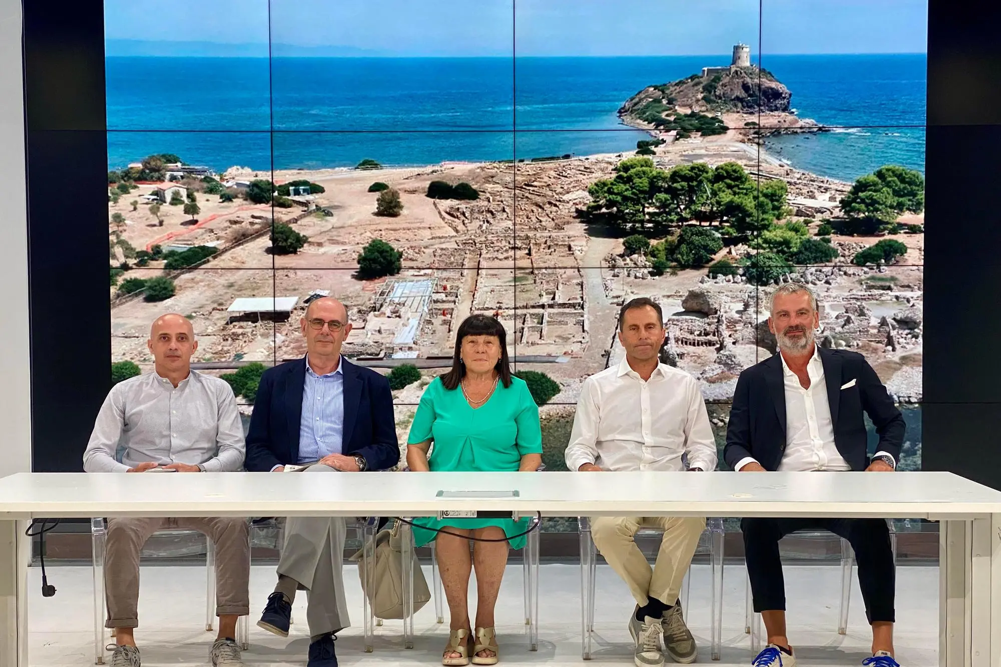 28 agosto 2024 Sala Pisano Unione Sarda. Forum sull' eolico con i sindaci e gli imprenditori della zona di Pula. Foto Max Solinas